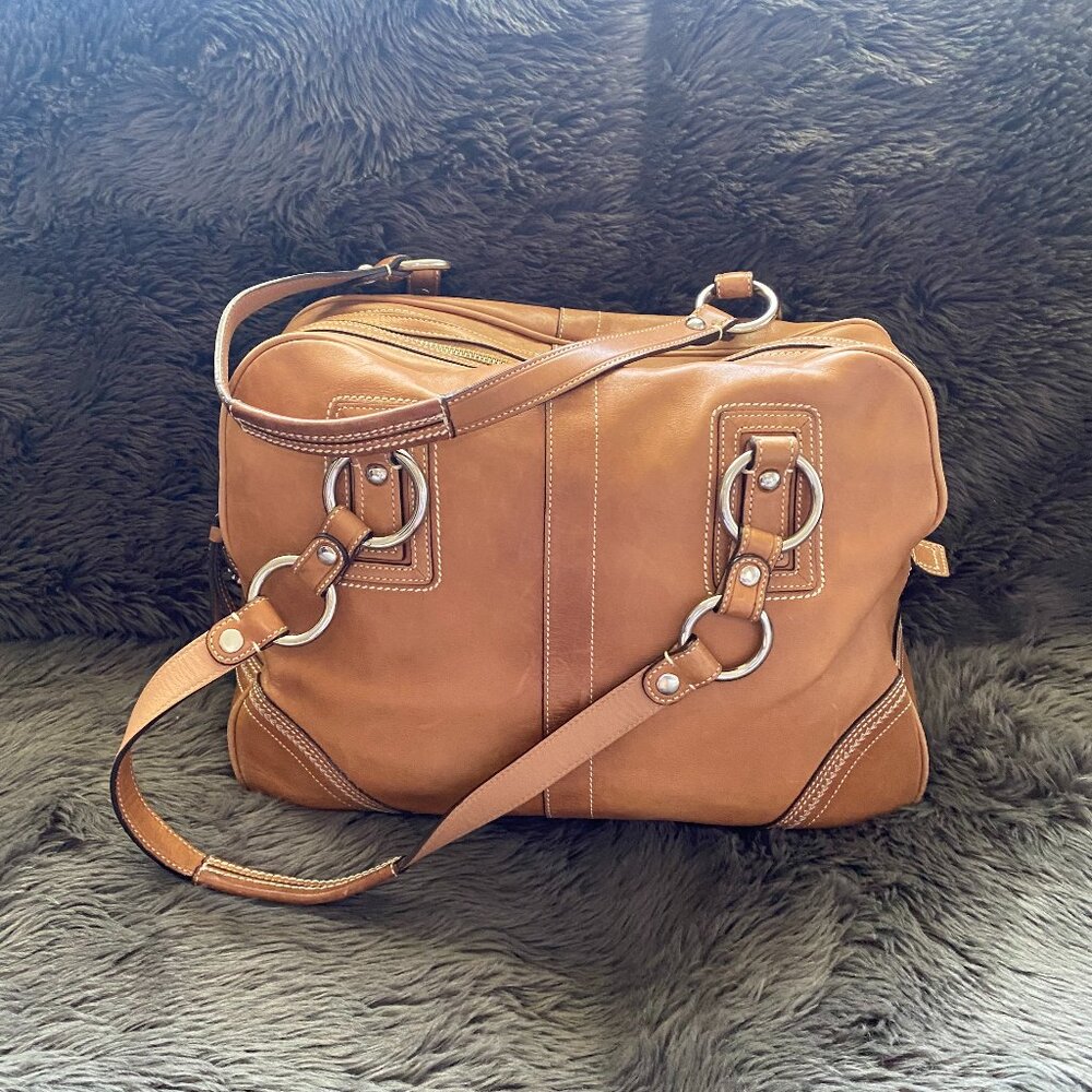 Coach Tan Leather Shoulder Bag